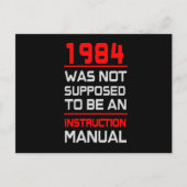 1984年は使用説明書であるために仮定されませんでした ポストカード (正面)