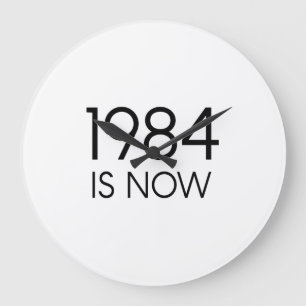 1984年は現在 ラージ壁時計