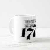 1984年への答えは1776年です コーヒーマグカップ (正面左)