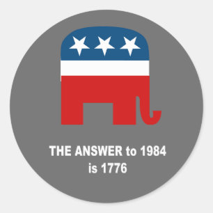 1984年への答えは1776年です ラウンドシール