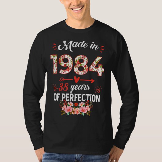 1984年フローラ38歳38誕生日Wo製 Tシャツ (正面)