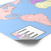 1984年ワールドマップ(鍵) ポスター (角)