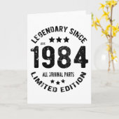 1984年ヴィンテージ誕生日 カード (黄色い花)