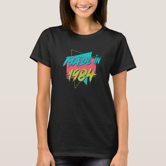 1984年ヴィンテージ80年代レトロ38誕生日 Tシャツ (正面)