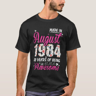 1984年以素晴らし降38威厳がある誕生日フローラ Tシャツ