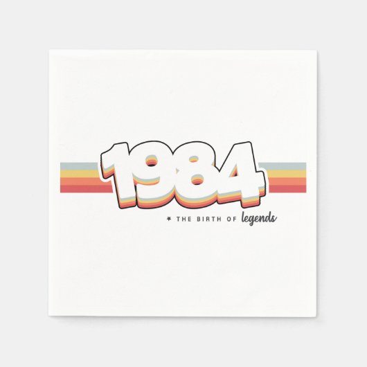 1984年伝説の誕生 スタンダードカクテルナプキン (正面)