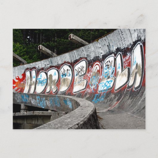 1984年冬季五輪ボブスレコース、サラエボ ポストカード (正面)