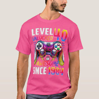 1984年生まれのあなたへ レベル40解放 40歳の誕生日おめでとう Tシャツ