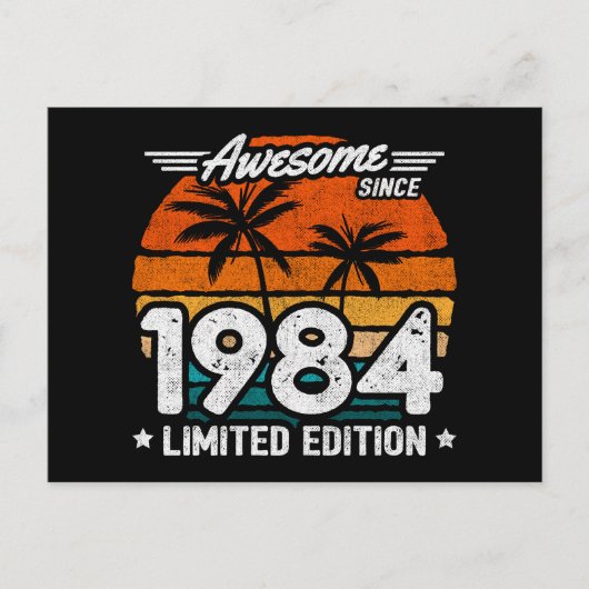 1984年生まれ1984年以来の限定版レトロ素晴らし。 ポストカード (正面)