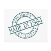 1984年生まれ 丸型ゴム印ロゴ