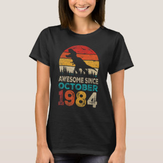 1984年素晴らし10月38th誕生日Boy Dinos Tシャツ