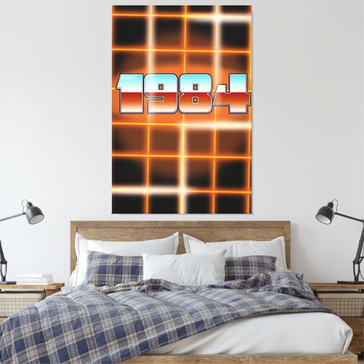 1984年電子漫画ポスター。 キャンバスプリント (インサイチュ (寝室))