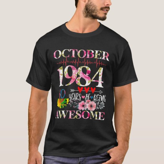 1984年10月フローラ40歳の誕生日40年Beinの Tシャツ (正面)