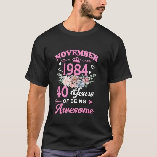 1984年11月40歳素晴らし誕生 Tシャツ (正面)
