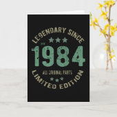 1984年2月37日、37誕生日 カード (黄色い花)