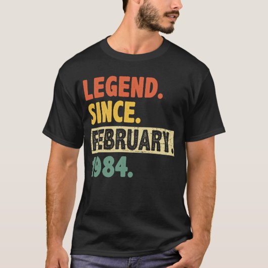 1984年2素晴らし月以来39誕生日39年 Tシャツ (正面)