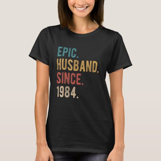 1984年38周年のエピック結婚夫F Tシャツ (正面)