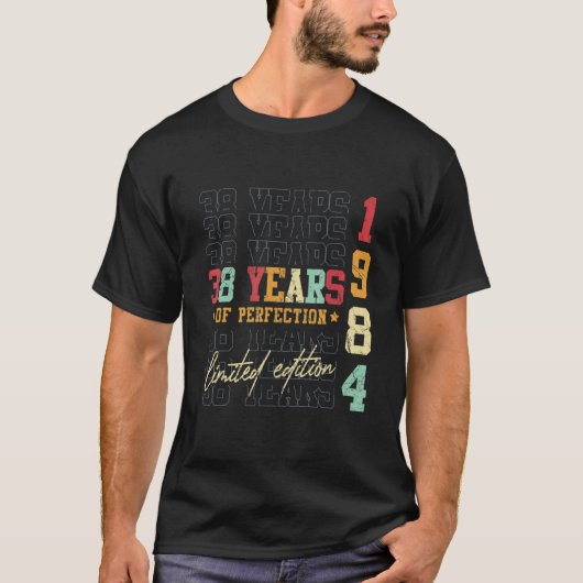 1984年38歳38誕生日 Tシャツ (正面)