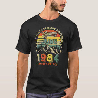 1984年6月素晴らしVin以来38誕生日38年 Tシャツ