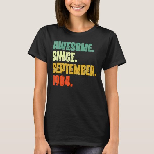 1984年9素晴らし月38日3歳 Tシャツ (正面)