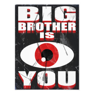 1984年 ビッグブラザーが見ているポスター フォトプリント
