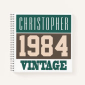 1984年 ヴィンテージ ノートブック 名入れ (正面)