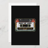 1984最高の年のヴィンテージカセットの誕生日ギフトのおもしろい 招待状 (正面/裏面)