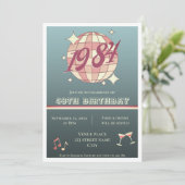 1984生まれ年のヴィンテージレトロパーティー 招待状 (スタンド正面)