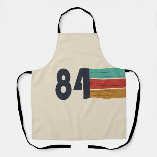 1984生まれ年のヴィンテージ誕生日ギフト エプロン (正面)