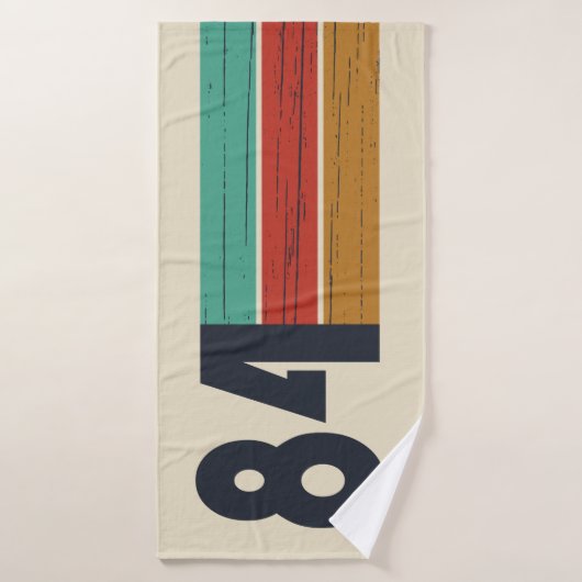 1984生まれ年のヴィンテージ誕生日ギフト バスタオル (バスタオル)