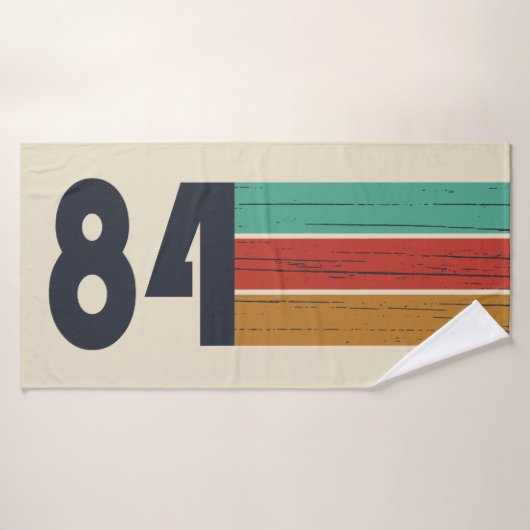 1984生まれ年のヴィンテージ誕生日ギフト バスタオル (バスタオル)