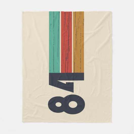 1984生まれ年のヴィンテージ誕生日ギフト フリースブランケット (正面)