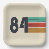 1984生まれ年のヴィンテージ誕生日ギフト ペーパープレート (正面)