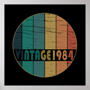 1984生まれ年のヴィンテージ誕生日ギフト ポスター