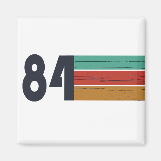 1984生まれ年のヴィンテージ誕生日ギフト マグネット (正面)