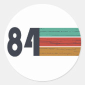 1984生まれ年のヴィンテージ誕生日ギフト ラウンドシール (正面)