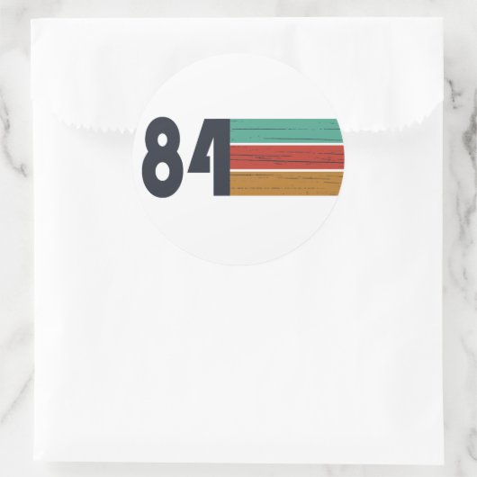 1984生まれ年のヴィンテージ誕生日ギフト ラウンドシール (バッグ)