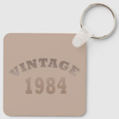 1984生まれ年のヴィンテージ キーホルダー (裏面)