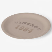 1984生まれ年のヴィンテージ ペーパープレート (アングル)