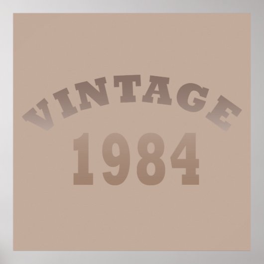 1984生まれ年のヴィンテージ ポスター (正面)