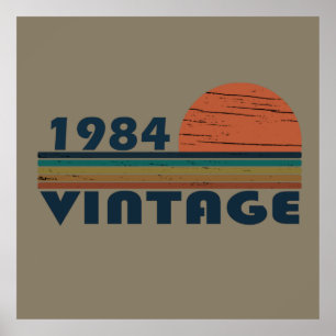 1984生まれ年のヴィンテージ ポスター