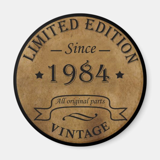 1984生まれ年のヴィンテージ マグネット (正面)