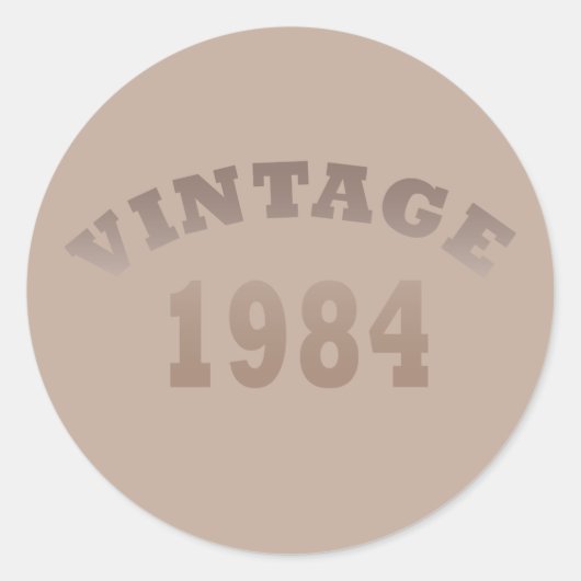 1984生まれ年のヴィンテージ ラウンドシール (正面)