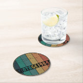 1984生まれ年のヴィンテージ ラウンドペーパーコースター (インサイチュ)
