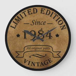 1984生まれ年のヴィンテージ ラージ壁時計