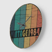 1984生まれ年のヴィンテージ ラージ壁時計 (傾斜)