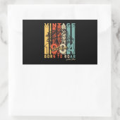 1984生まれ年10月レトロライオン 長方形シール (バッグ)