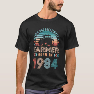 1984生まれ年40農業農家 Tシャツ
