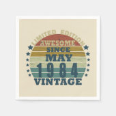 1984生まれ年5月のヴィンテージ誕生日 スタンダードカクテルナプキン (正面)