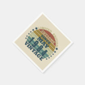 1984生まれ年5月のヴィンテージ誕生日 スタンダードカクテルナプキン (角)